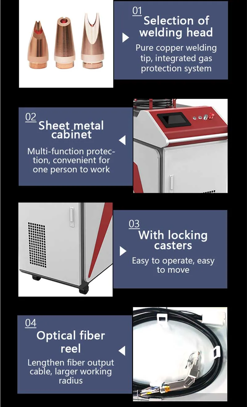 Metal Mould Galvanized Sheet Aluminum Alloy Fiber Laser Optic Spot Welding Cutting Machine